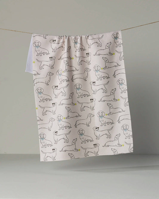 Doxie Pals Tea Towel: Storm