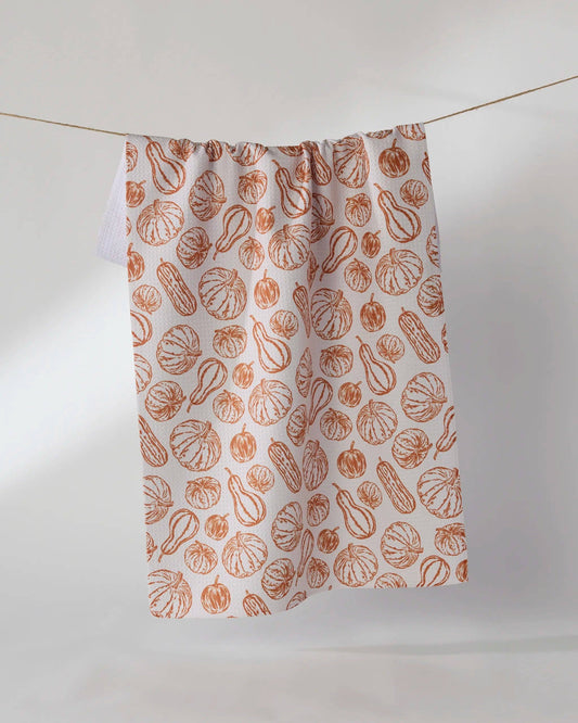 Harvest Sketch Tea Towel
