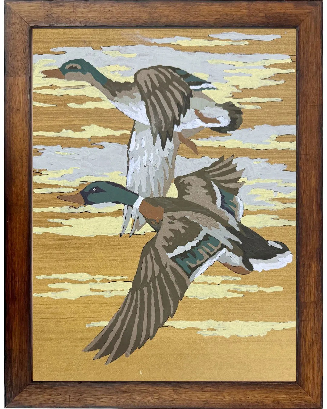 Mallards Flying Left Paint by Number Framed Print
