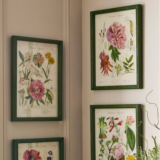Tinna Higgins Floral Green Bamboo Framed Wall Art