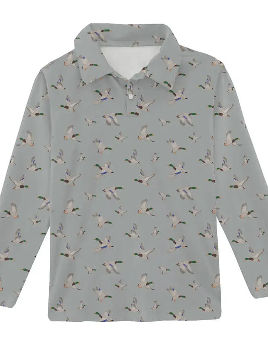 Mallard Long Sleeve Polo Shirt