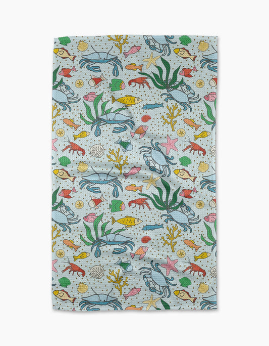 Beneath the Waves Tea Towel