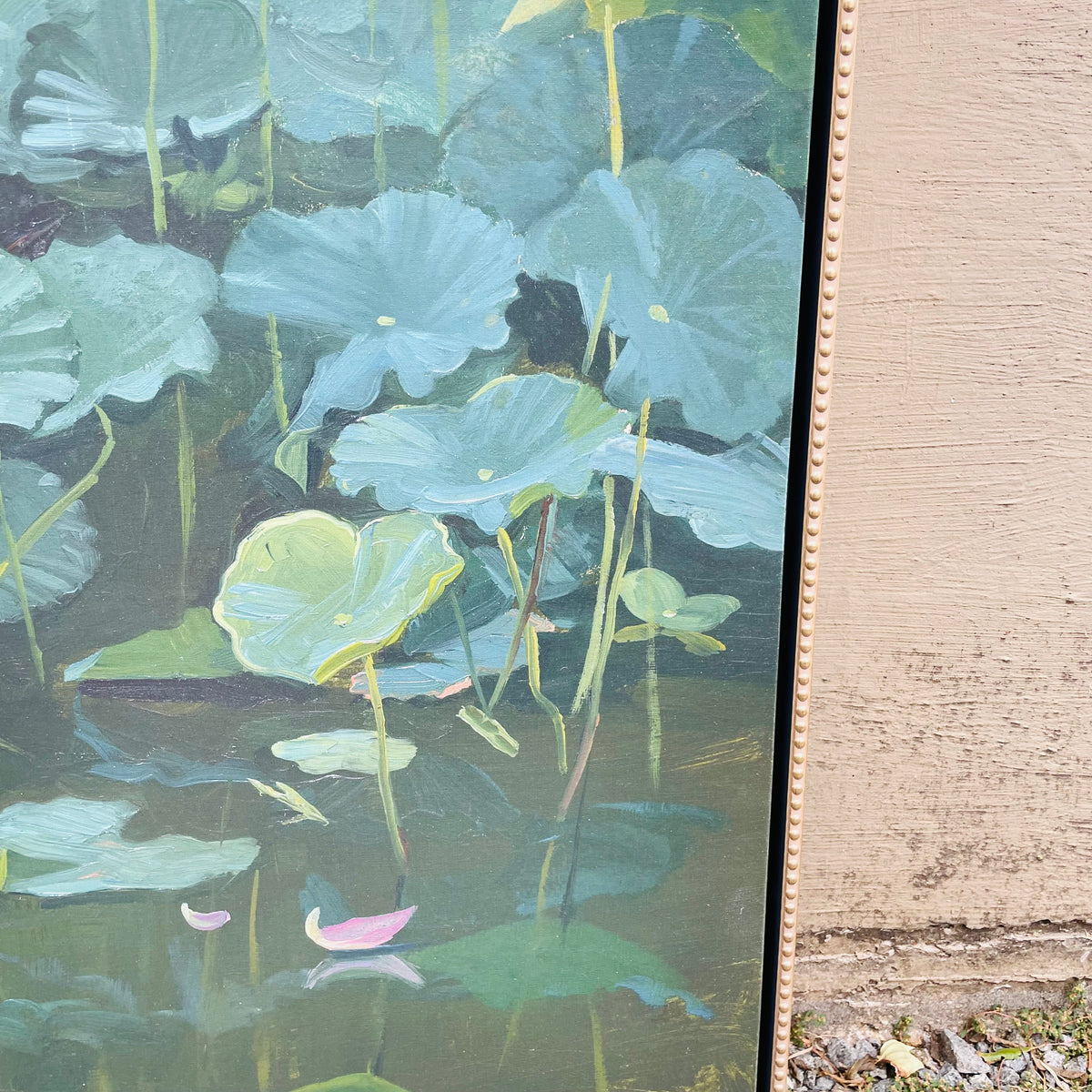 Lotus Pond Framed Canvas