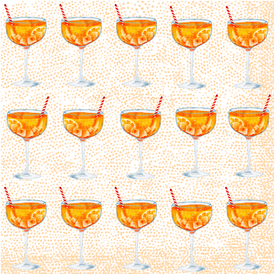 Aperol Spritz Cocktail Napkins