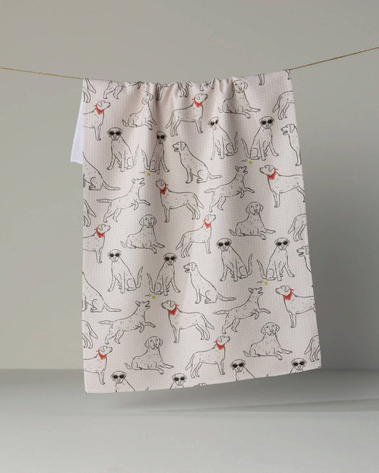 Lab Pack Tea Towel: Poppy