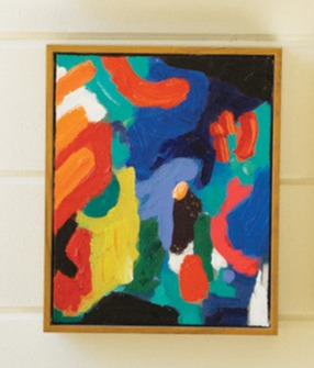 Framed Colorful Abstract Painting