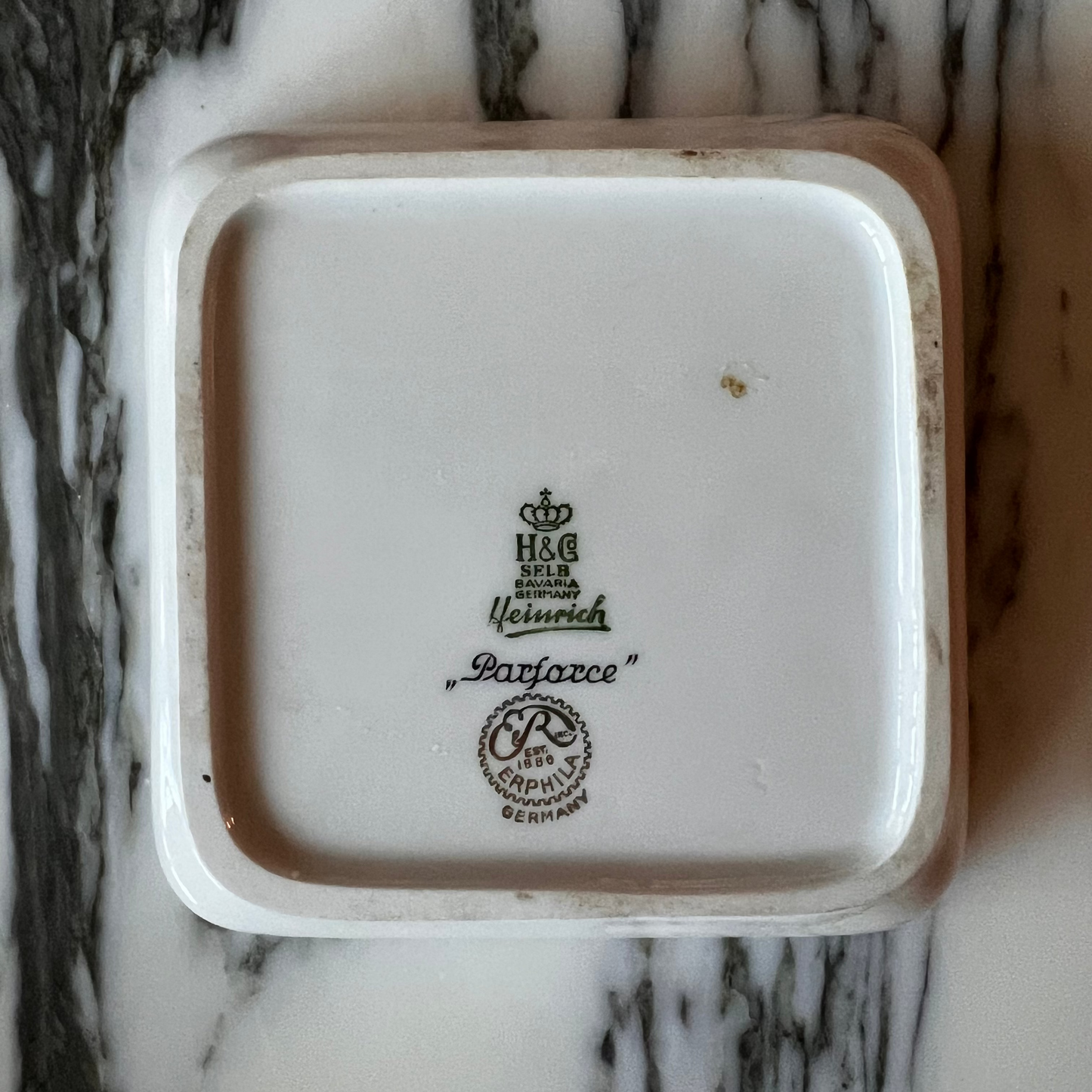 Heinrich & Co. Selb Bavaria "Parforce" Porcelain Hunting Dish- Vintage