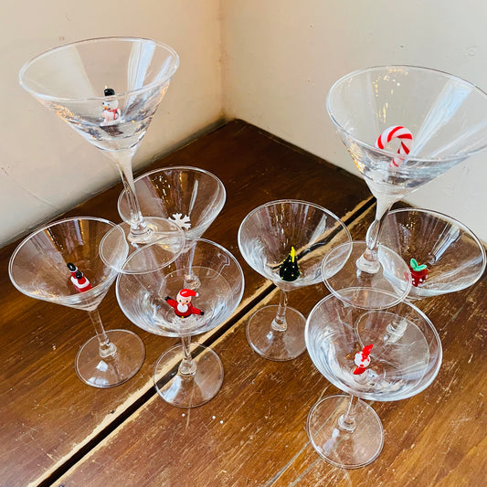 Christmas Icon Martini Glass
