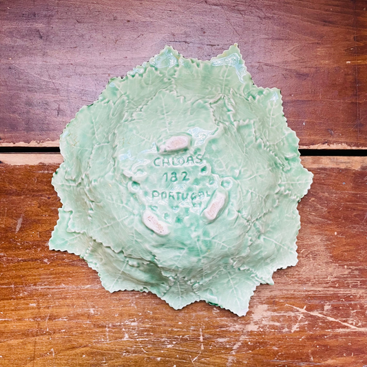 Green Leaf & Grape Motif Bowl-Vintage