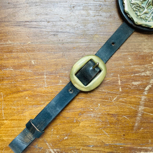 The Jersey Horse Brasses & Leather Strap- Vintage