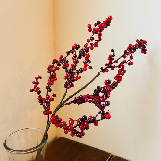 30" Red Berry Branch