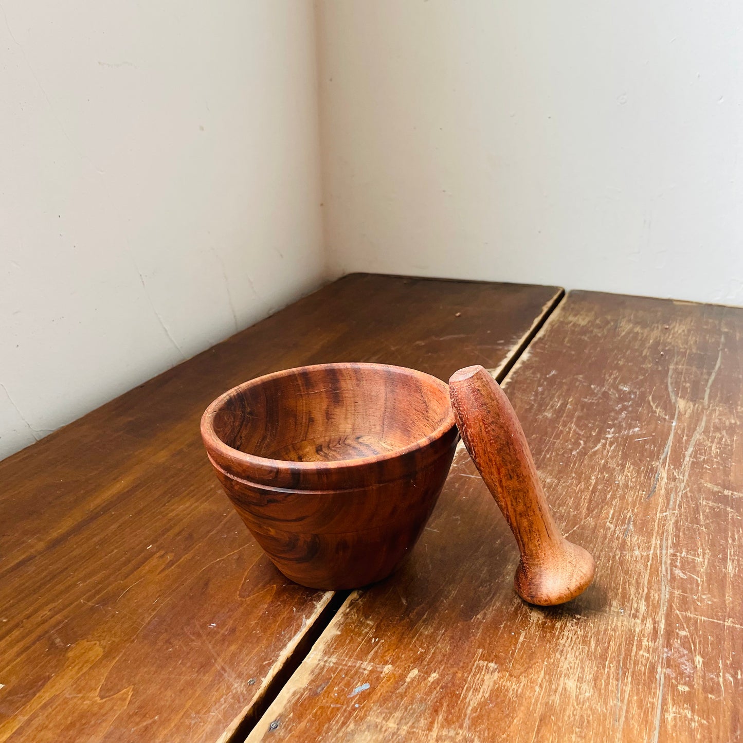 Wooden Mortar & Pestle