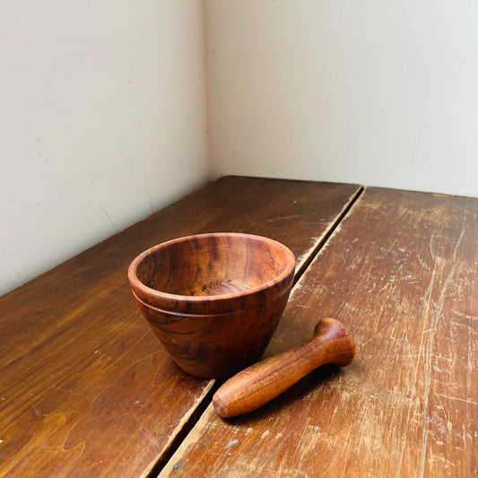 Wooden Mortar & Pestle