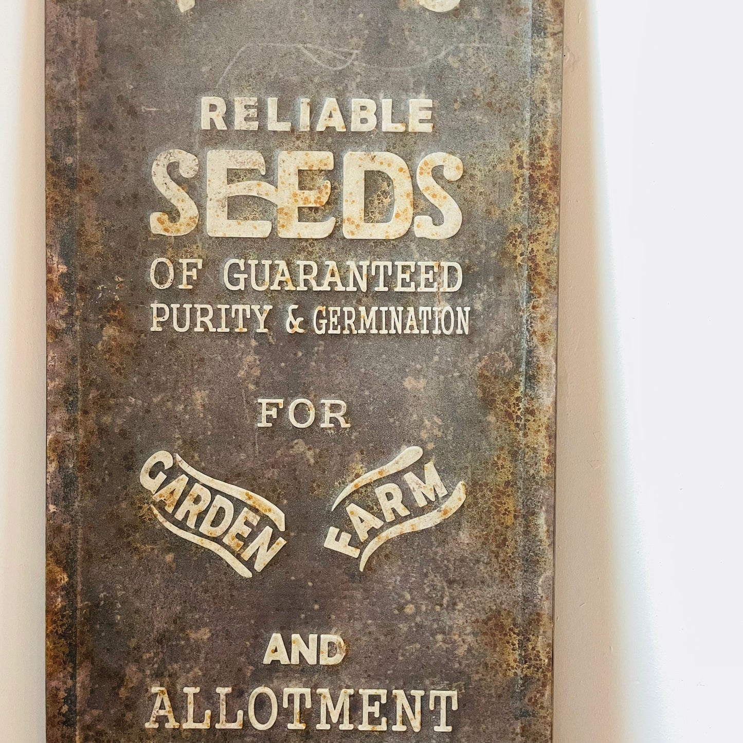 Seed Advertising Metal Sign