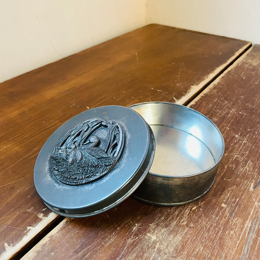 Pewter-Topped Round Tin, Metzke-Vintage
