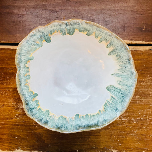 Secret Garden Stoneware Footed Bowl