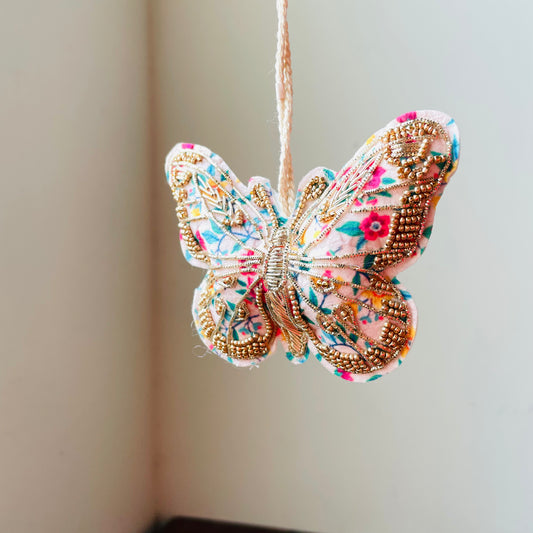 Tinsel Papillion Ornament