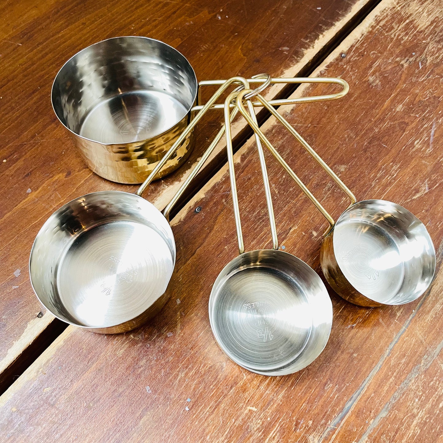 Gold Finish Stainless Steel Measuring Cups