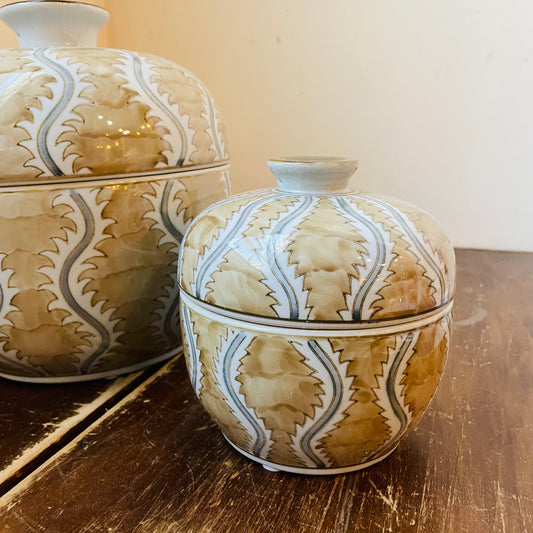 Collected Notions Brown & Cream Jar