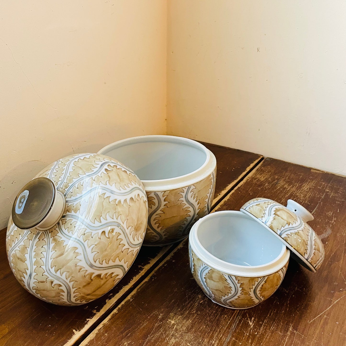 Collected Notions Brown & Cream Jar