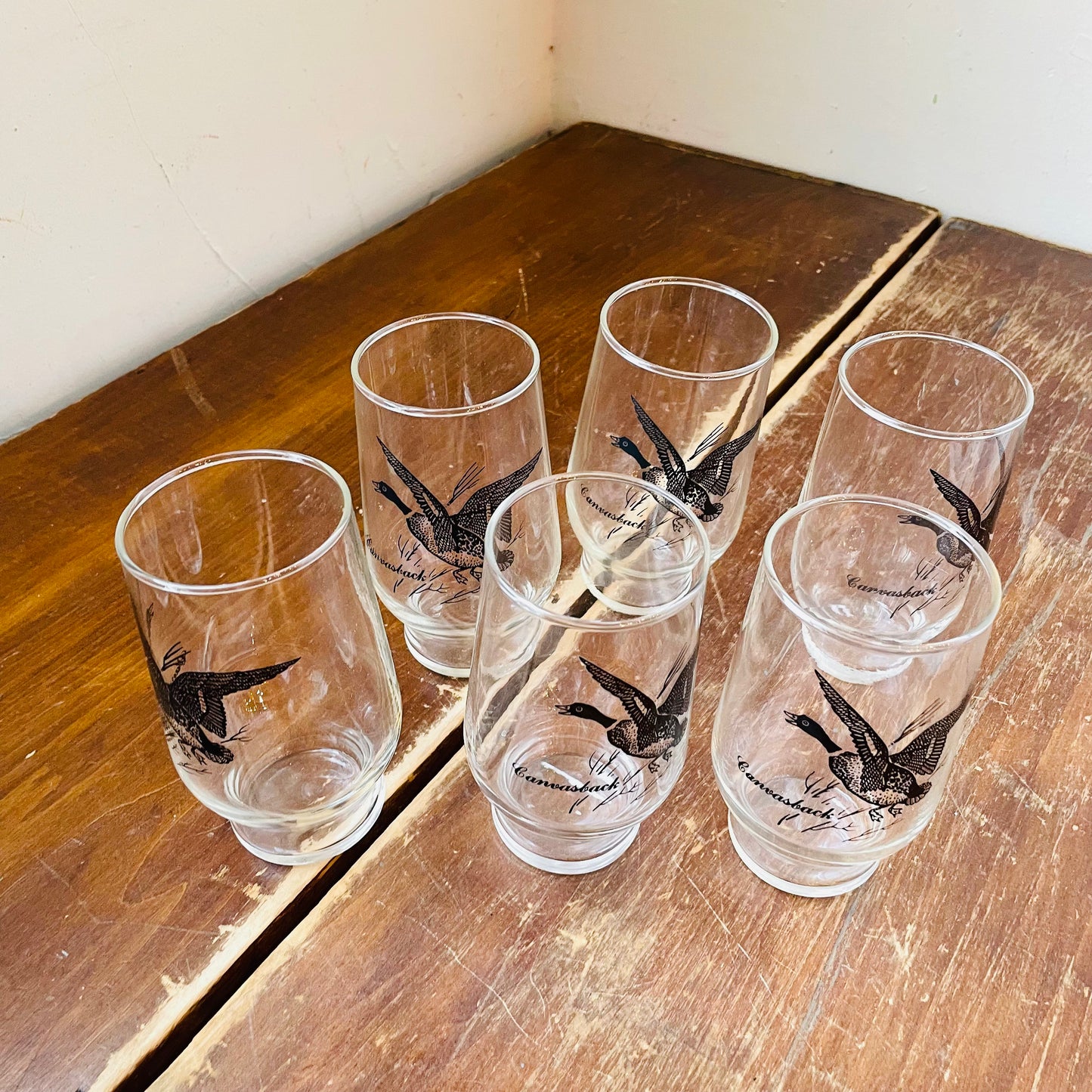 Canvasback Tall Brandy Glass Set of 6- Vintage