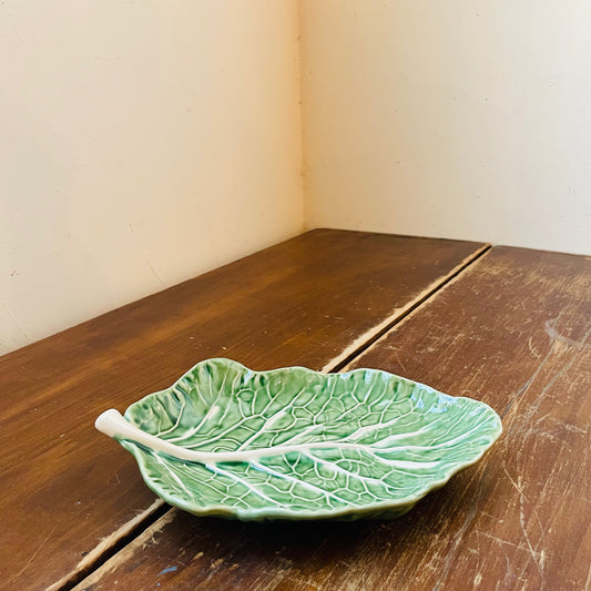Bordallo Pinheiro Cabbage Leaf Small Serving Dish- Vintage
