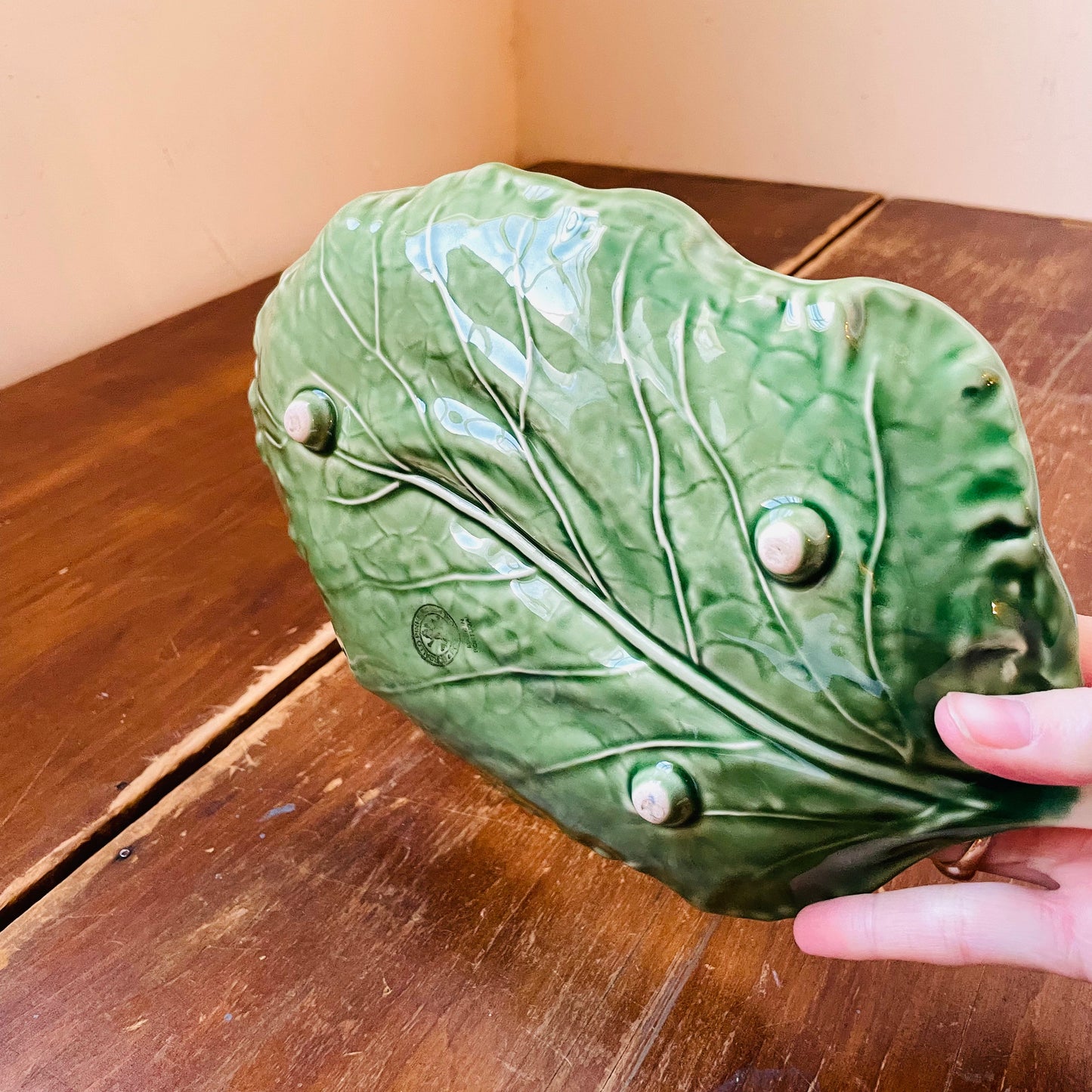 Bordallo Pinheiro Cabbage Leaf Small Serving Dish- Vintage