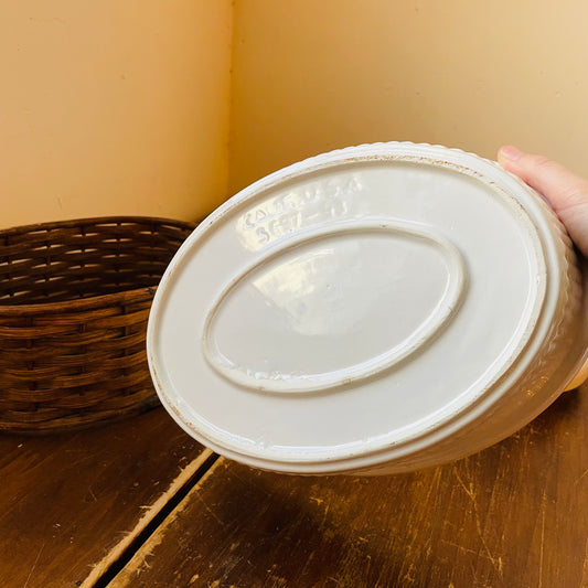 Duck Lidded Dish with Basket Base- Vintage
