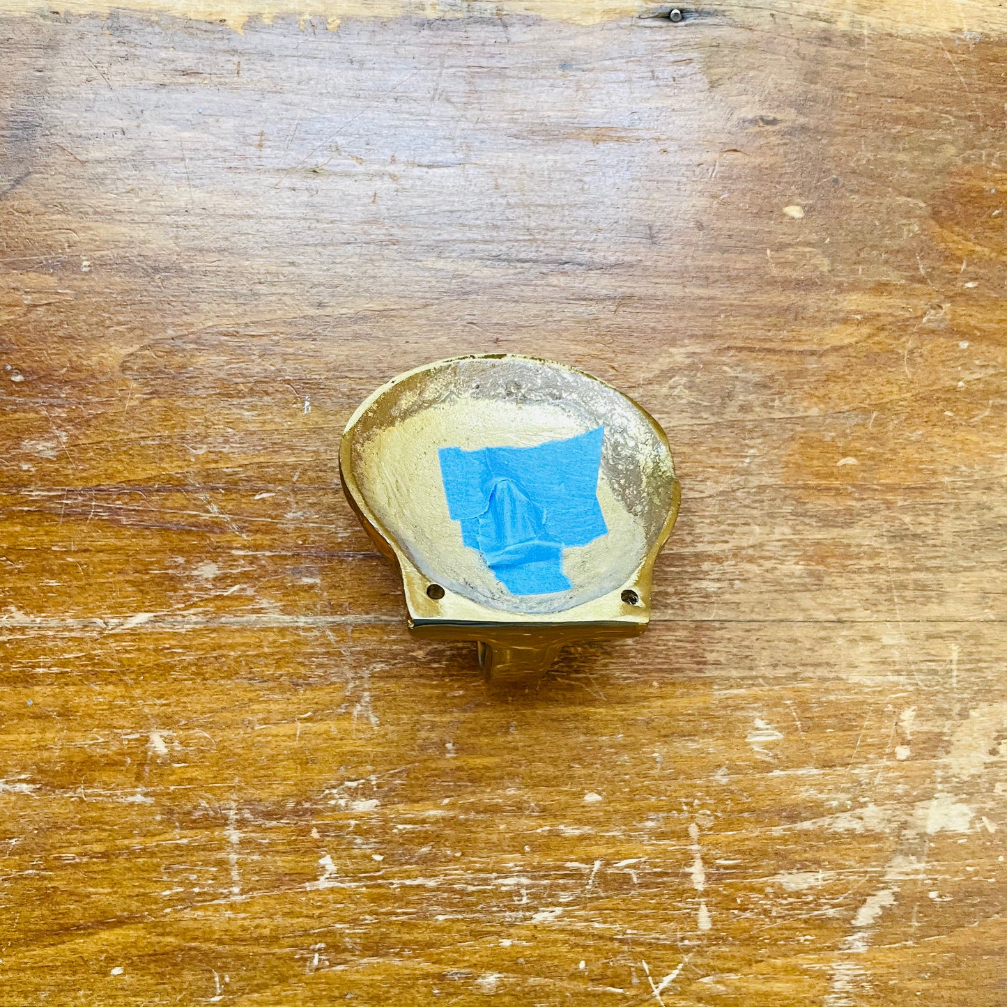 Shell Shaped Brass Hook- Vintage