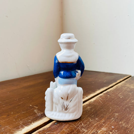 Delf Style School Boy with Dog- Vintage