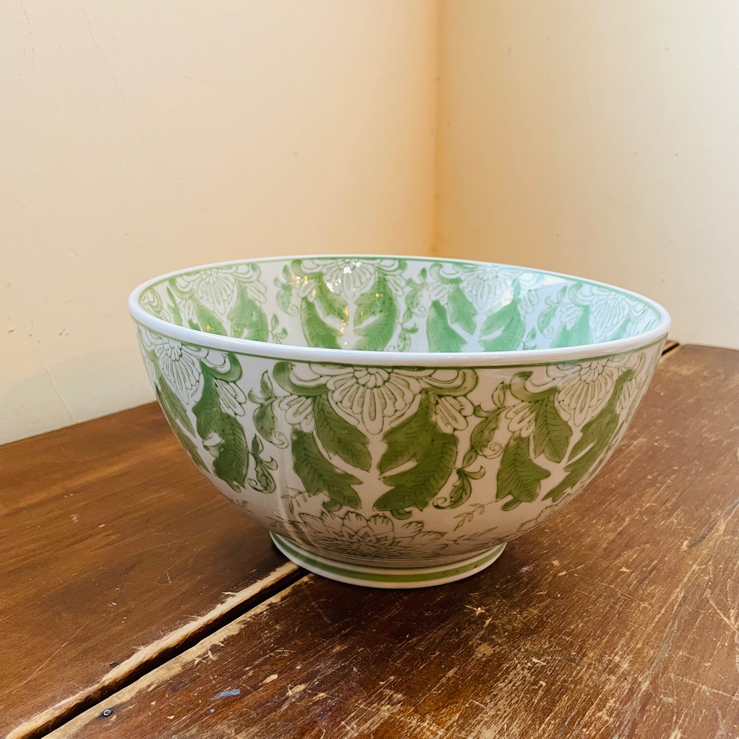 Flower Forrest Green Chinoiserie Bowl
