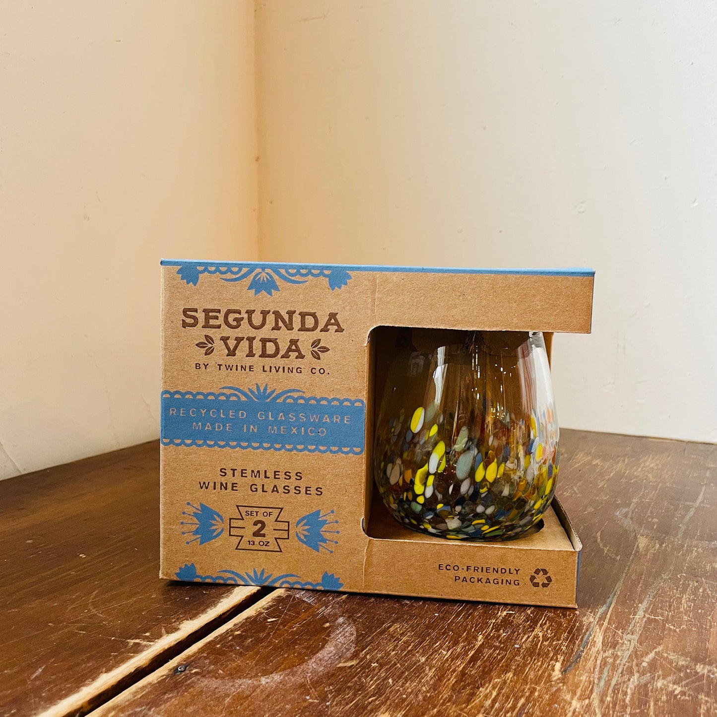 Artistico Recycled Stemless Wine Glass- Set of 2