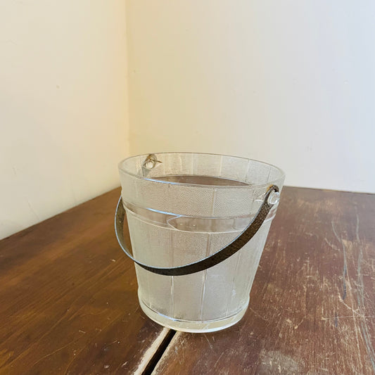 Glass Apple Bucket Ice Bucket- Vintage