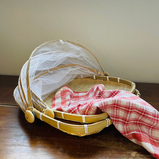 Bamboo Accordion Food Cover W/ Trays.