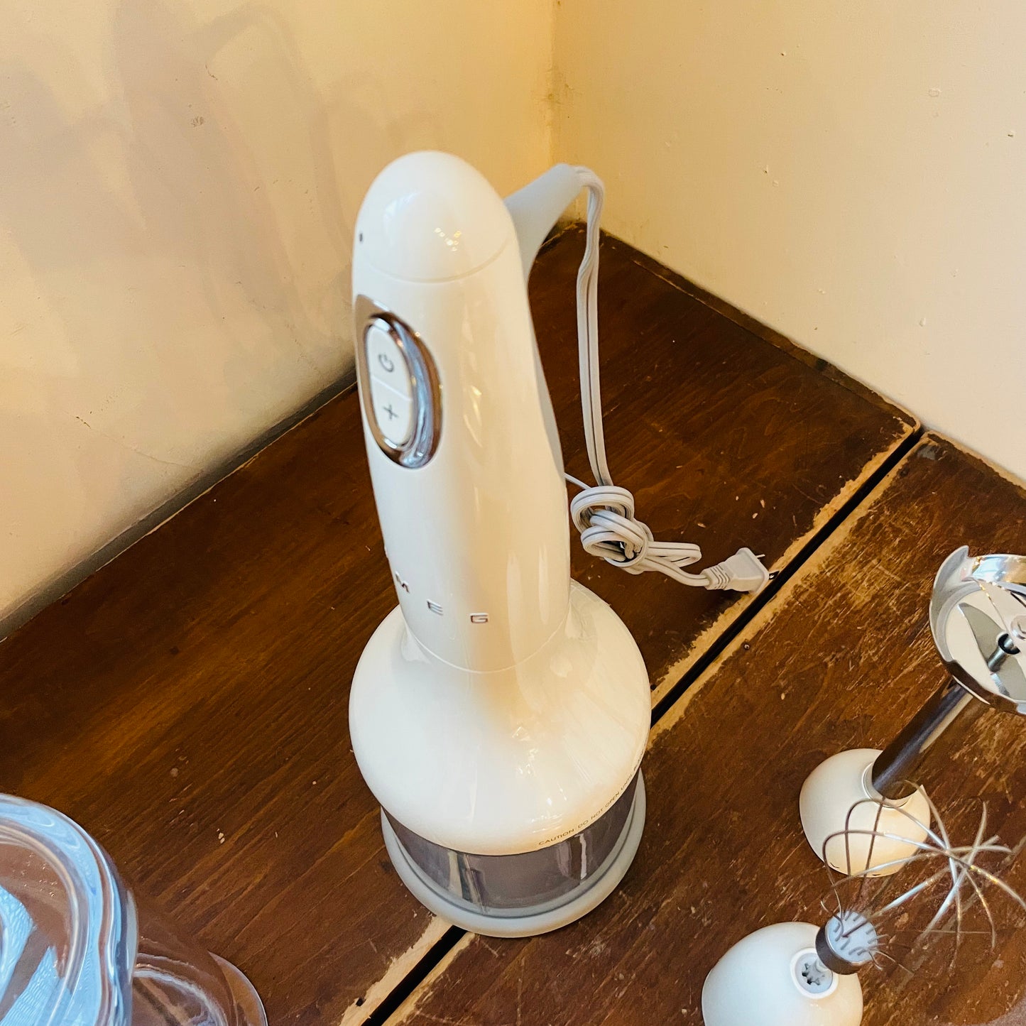 SMEG Cream Hand Blender with Accessory Set