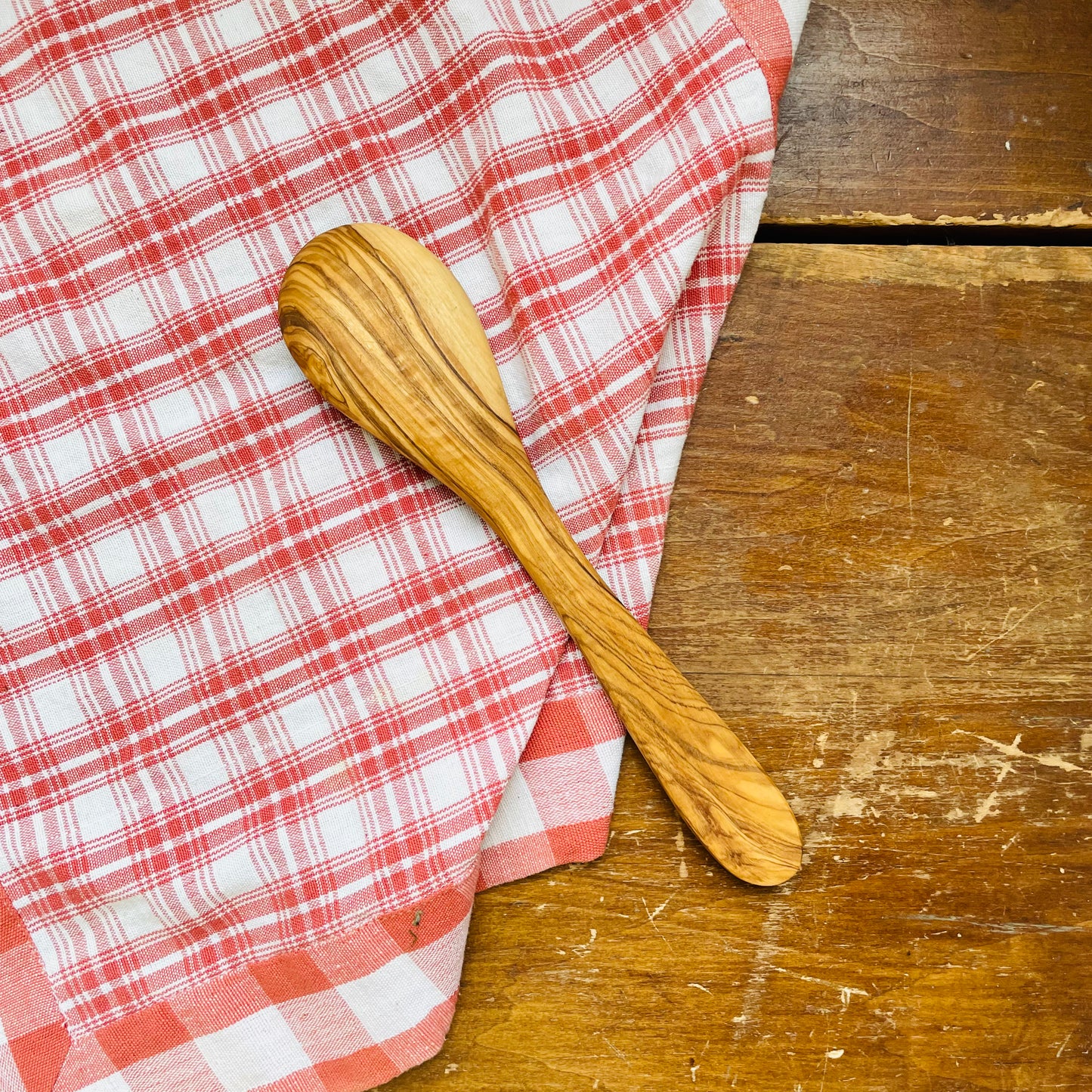 Handcrafted Olive Wood Food Spoon 10"