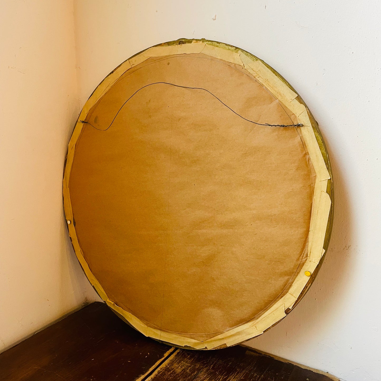 Baroque Floral & Laurel Round Mirror- Vintage