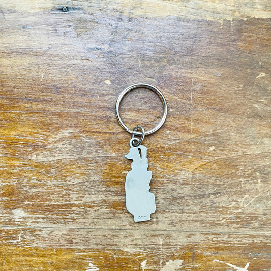 Metal Golf Bag Key Chain- Vintage