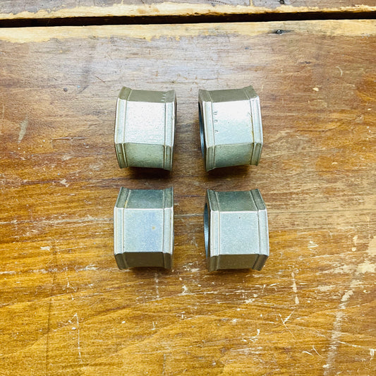 Pewter Industrial Napkin Ring Set of 4- Vintage
