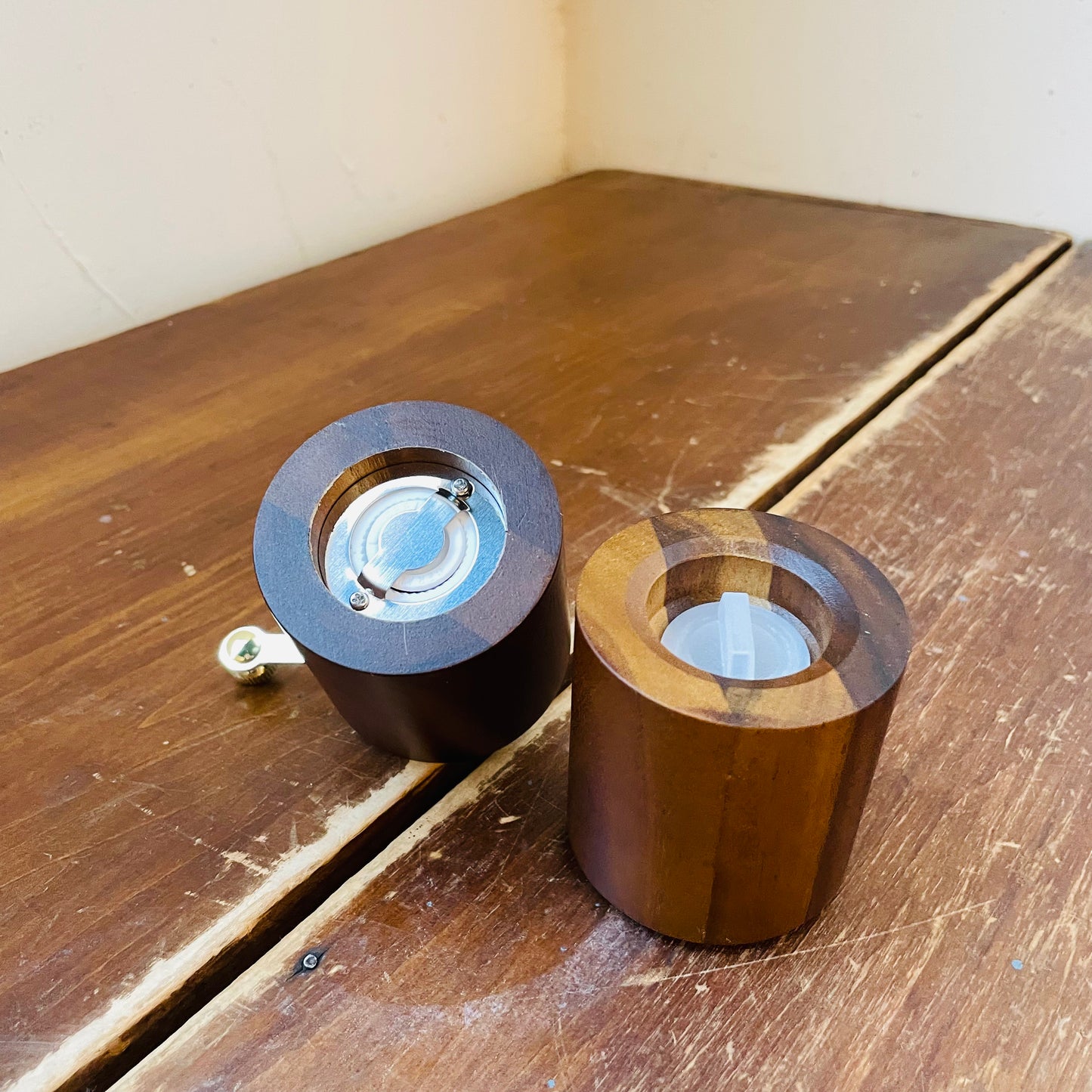 Acacia Wood Salt Shaker & Pepper Mill Set