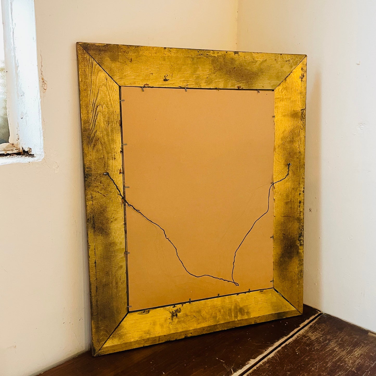 Golden Floral 27" x 21.5" Mirror- Vintage