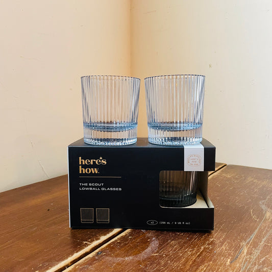 The Blue Scout Lowball Glasses