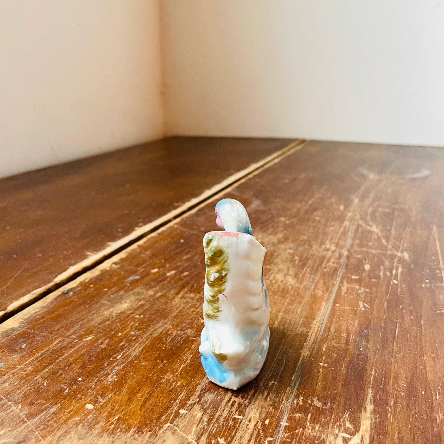 Blue & Pink Swan Toothpick Holder- Vintage