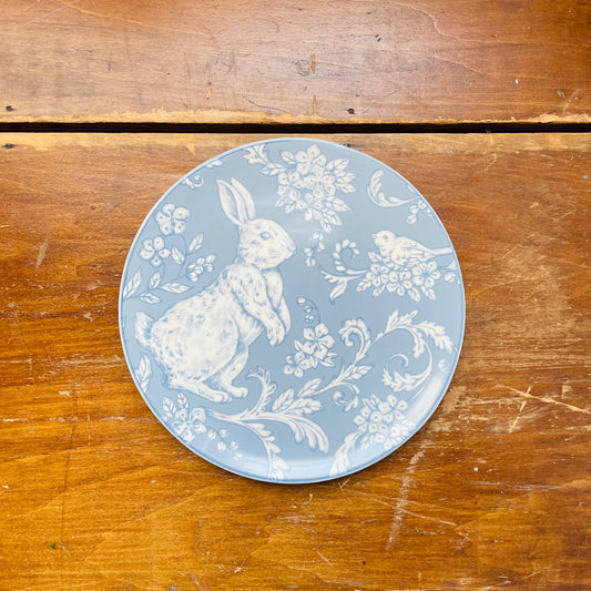 Blue & White Ceramic Bunny Plate