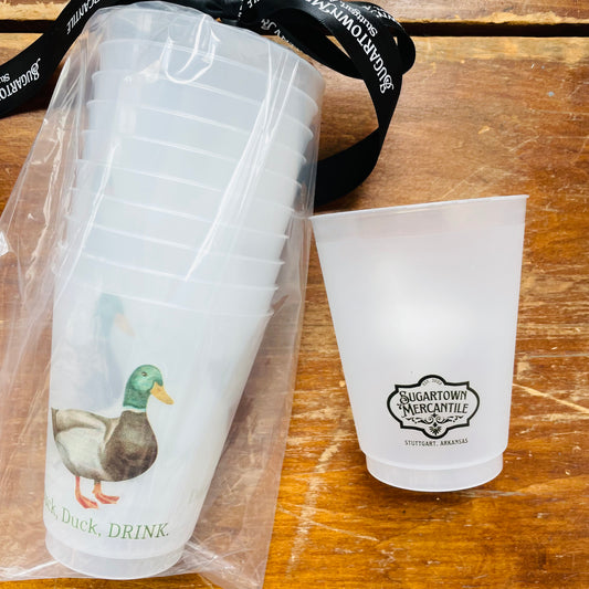 "Duck, Duck, DRINK" Frosted Cups- Set of 6