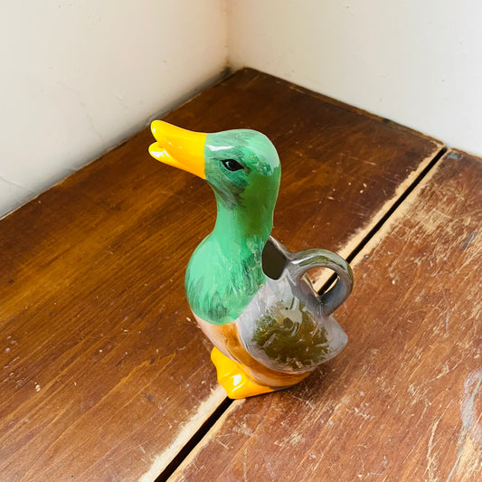 Small Stoneware Mallard Duck Pitcher