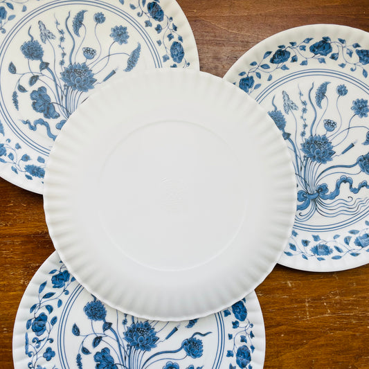 Blue & White Botanical "Paper" Plate Set