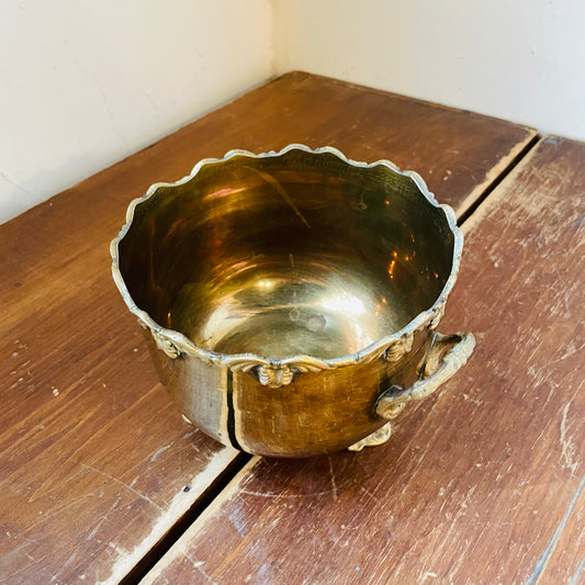 Brass Jardiniere Centerpiece Bowl- Vintage