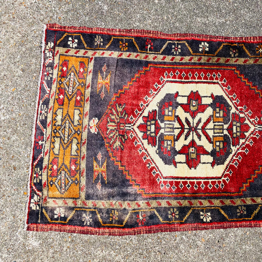 The Runin Turkish Rug- Vintage