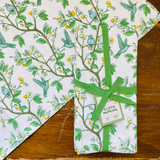 Hummingbird Cloth Napkins- Set of 4